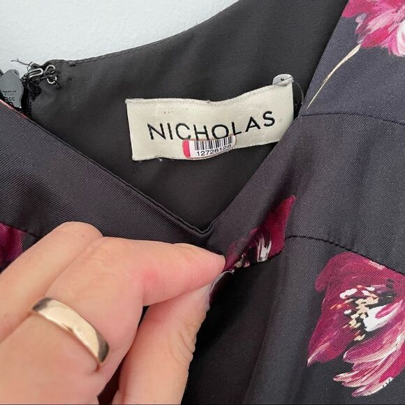 NICHOLAS Black Floral Tiered Maxi Dress - Picture 7 of 11